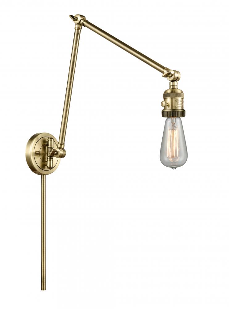 Bare Bulb - 1 Light - 5 inch - Brushed Brass - Swing Arm