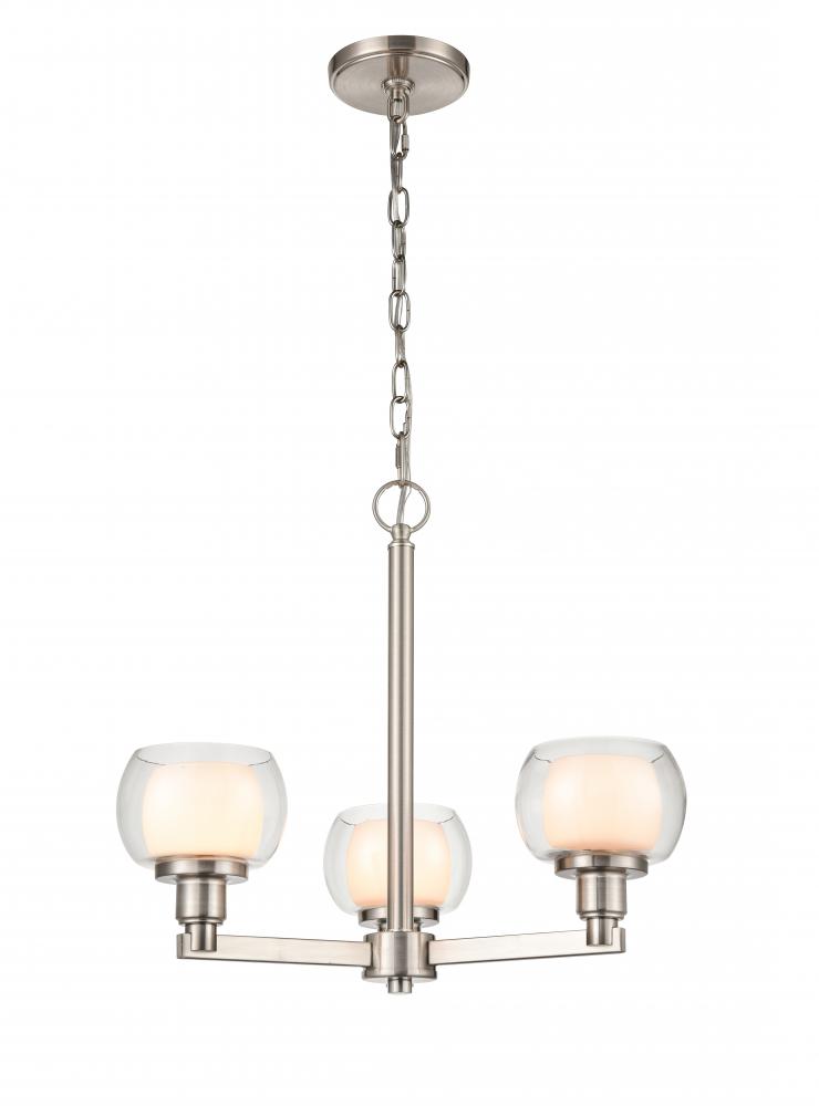 Cairo - 3 Light - 20 inch - Satin Nickel - Chain Hung - Pendant