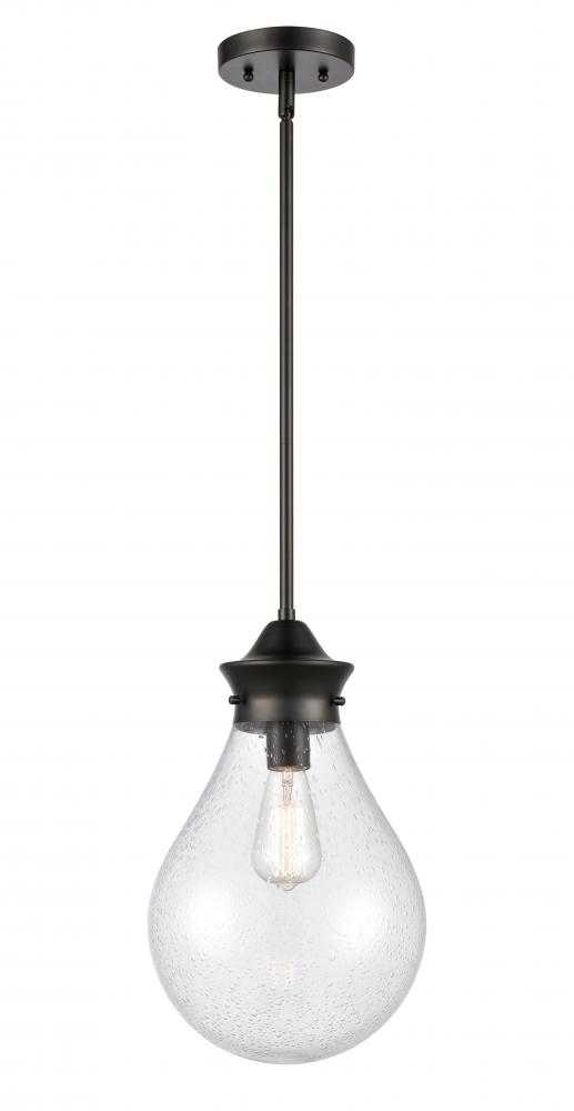 Genesis - 1 Light - 10 inch - Matte Black - Cord hung - Mini Pendant