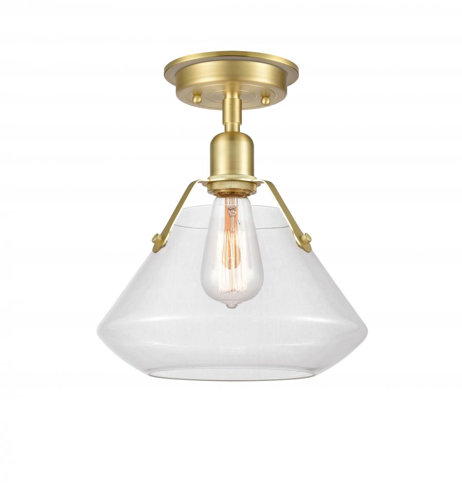 Luna - 1 Light - 11 inch - Satin Brass - Flush Mount