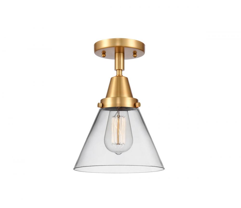 Cone - 1 Light - 8 inch - Satin Gold - Flush Mount