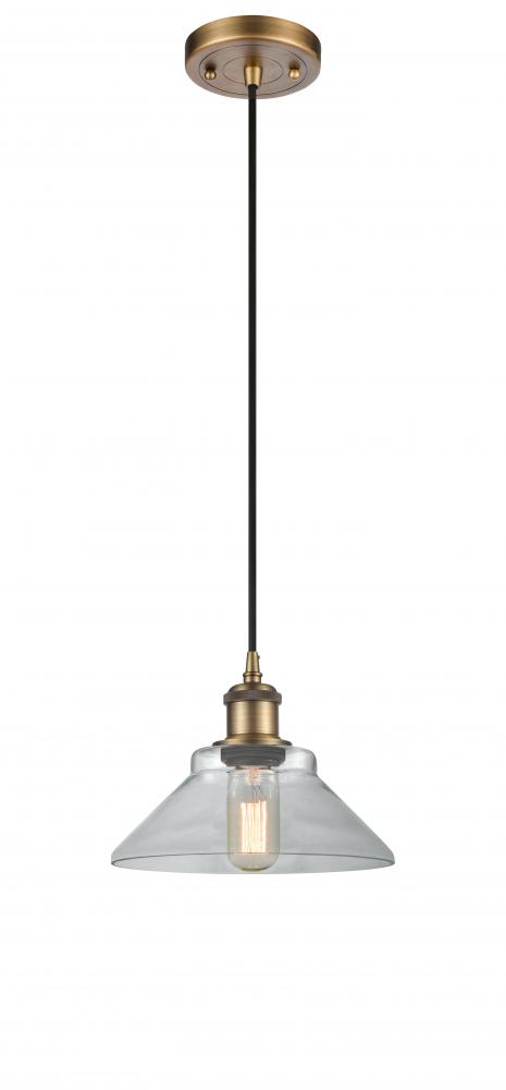 Orwell - 1 Light - 8 inch - Brushed Brass - Cord hung - Mini Pendant
