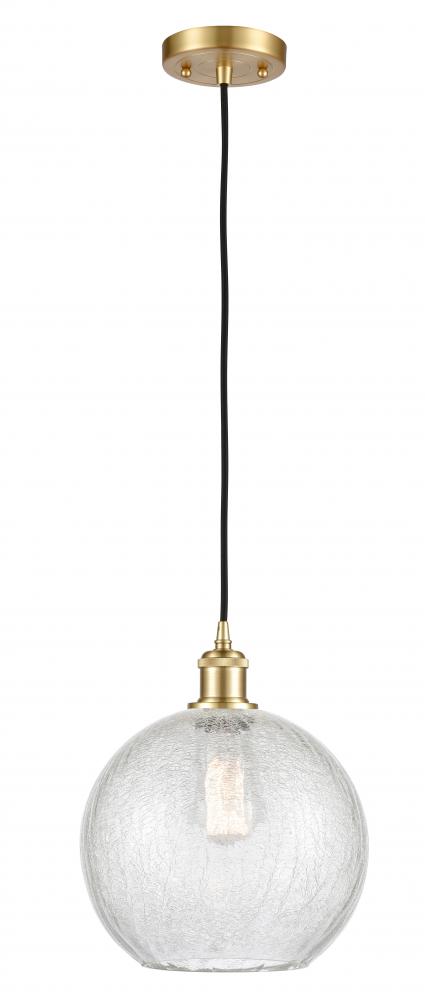 Athens - 1 Light - 10 inch - Satin Gold - Cord hung - Mini Pendant
