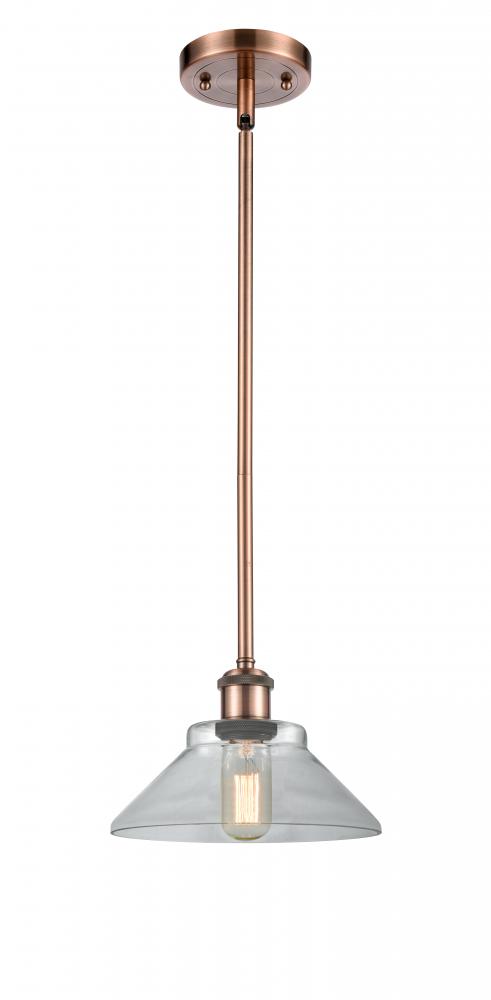 Orwell - 1 Light - 8 inch - Antique Copper - Mini Pendant