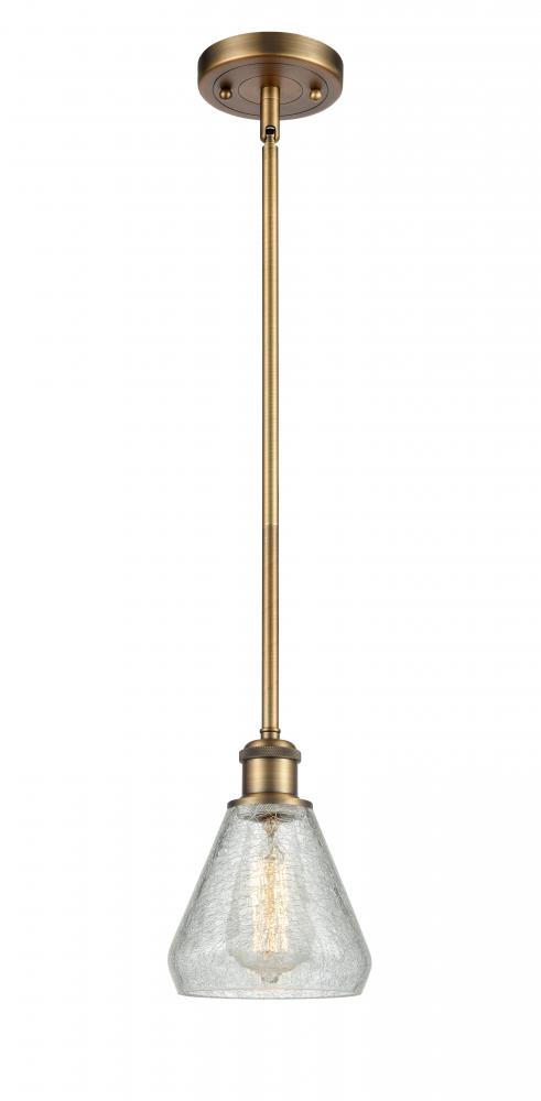Conesus - 1 Light - 6 inch - Brushed Brass - Mini Pendant