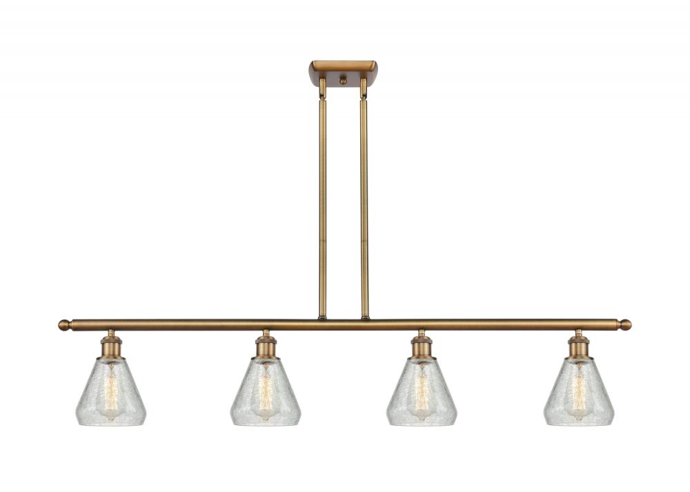 Conesus - 4 Light - 48 inch - Brushed Brass - Cord hung - Island Light