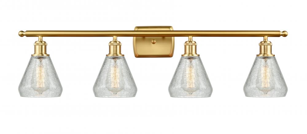 Conesus - 4 Light - 36 inch - Satin Gold - Bath Vanity Light