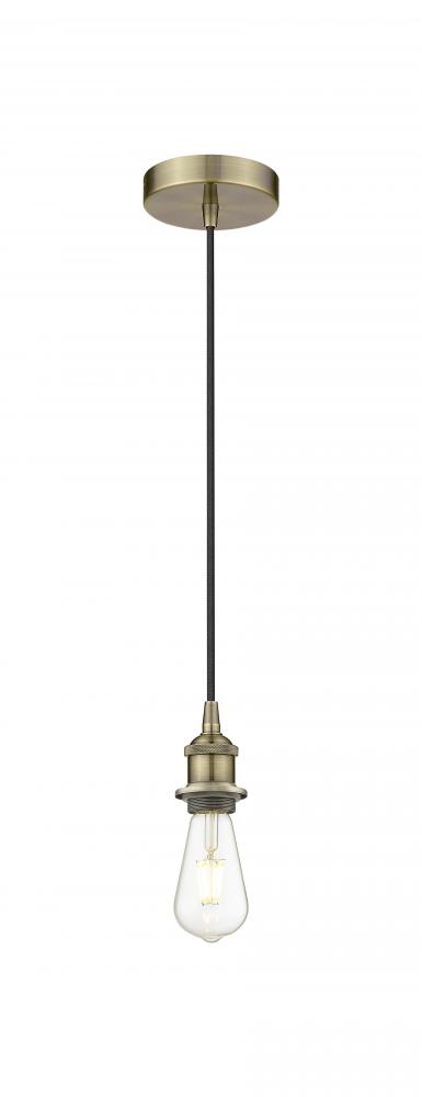 Edison - 1 Light - 2 inch - Antique Brass - Cord hung - Mini Pendant
