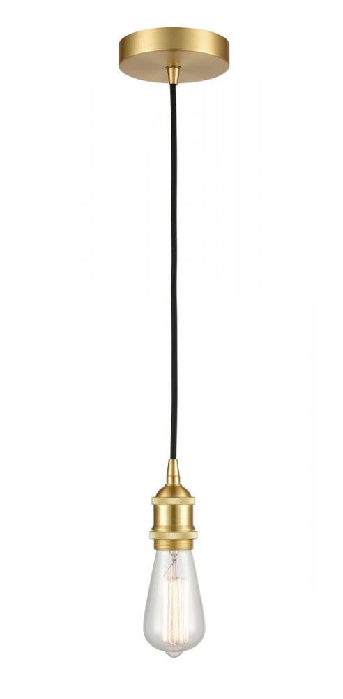 Edison - 1 Light - 2 inch - Satin Gold - Cord hung - Mini Pendant