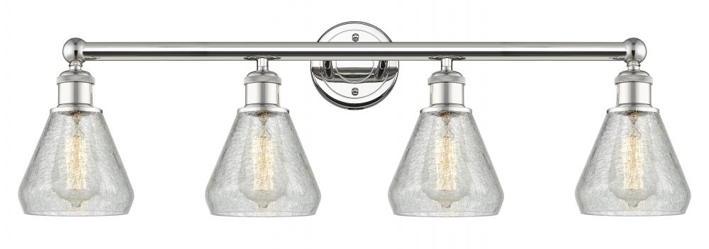 Conesus - 4 Light - 33 inch - Polished Nickel - Bath Vanity Light
