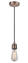 Innovations Lighting 100AC-10BK-2AC - Winchester - 1 Light - 2 inch - Antique Copper - Cord hung - Mini Pendant