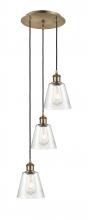 Innovations Lighting 113B-3P-AB-G454 - Caton - 3 Light - 12 inch - Antique Brass - Cord Hung - Multi Pendant