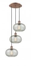 Innovations Lighting 113B-3P-AC-G249 - Gorham - 3 Light - 16 inch - Antique Copper - Cord Hung - Multi Pendant