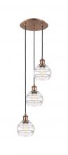 Innovations Lighting 113B-3P-AC-G556-6CL - Rochester - 3 Light - 12 inch - Antique Copper - Cord hung - Multi Pendant