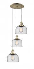 Innovations Lighting 113F-3P-AB-G74 - Cone - 3 Light - 14 inch - Antique Brass - Cord hung - Multi Pendant