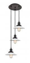 Innovations Lighting 113F-3P-OB-G1 - Halophane - 3 Light - 16 inch - Oil Rubbed Bronze - Cord hung - Multi Pendant