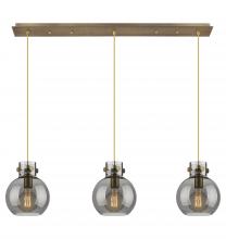 Innovations Lighting 123-410-1PS-BB-G410-8SM - Newton Sphere - 3 Light - 40 inch - Brushed Brass - Cord hung - Linear Pendant