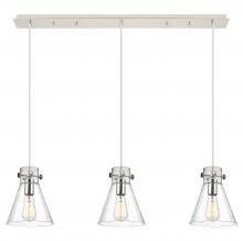 Innovations Lighting 123-410-1PS-PN-G411-8SDY - Newton Cone - 3 Light - 40 inch - Polished Nickel - Linear Pendant
