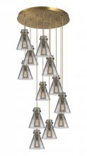 Innovations Lighting 126-410-1PS-BB-G411-8SM - Newton Cone - 12 Light - 27 inch - Brushed Brass - Multi Pendant