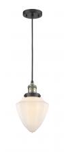 Innovations Lighting 201C-BAB-G661-7 - Bullet - 1 Light - 7 inch - Black Antique Brass - Cord hung - Mini Pendant