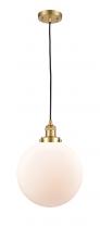  201C-SG-G201-12-LED - Beacon - 1 Light - 12 inch - Satin Gold - Cord hung - Mini Pendant