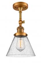 Innovations Lighting 201F-BB-G44 - Cone - 1 Light - 8 inch - Brushed Brass - Semi-Flush Mount