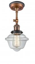 Innovations Lighting 201FBP-ACBK-G532 - Oxford - 1 Light - 7 inch - Antique Copper - Semi-Flush Mount