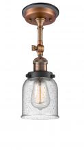 Innovations Lighting 201FBP-ACBK-G54 - Bell - 1 Light - 5 inch - Antique Copper - Semi-Flush Mount