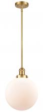  201S-SG-G201-10 - Beacon - 1 Light - 10 inch - Satin Gold - Stem Hung - Mini Pendant