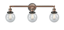 Innovations Lighting 205BP-ACBK-G204-6 - Beacon - 3 Light - 30 inch - Antique Copper - Bath Vanity Light