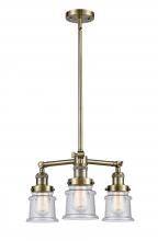 Innovations Lighting 207-AB-G184S-LED - Canton - 3 Light - 18 inch - Antique Brass - Stem Hung - Chandelier