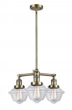 Innovations Lighting 207-AB-G532-LED - Oxford - 3 Light - 20 inch - Antique Brass - Stem Hung - Chandelier