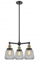 Innovations Lighting 207-BAB-G142-LED - Chatham - 3 Light - 24 inch - Black Antique Brass - Stem Hung - Chandelier