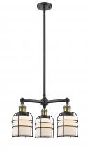 Innovations Lighting 207-BAB-G51-CE - Bell Cage - 3 Light - 19 inch - Black Antique Brass - Stem Hung - Chandelier