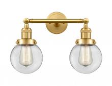 Innovations Lighting 208-SG-G202-6 - Beacon - 2 Light - 17 inch - Satin Gold - Bath Vanity Light