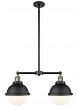 Innovations Lighting 209-BAB-HFS-81-BK - Hampden - 2 Light - 18 inch - Black Antique Brass - Stem Hung - Island Light