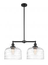 Innovations Lighting 209-BK-G713-L - Bell - 2 Light - 21 inch - Matte Black - Stem Hung - Island Light