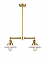 Innovations Lighting 209-SG-G1 - Halophane - 2 Light - 21 inch - Satin Gold - Stem Hung - Island Light