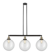 Innovations Lighting 213-BAB-G202-12 - Beacon - 3 Light - 44 inch - Black Antique Brass - Stem Hung - Island Light