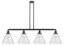 Innovations Lighting 214-BK-G44-L - Cone - 4 Light - 56 inch - Matte Black - Stem Hung - Island Light