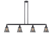 Innovations Lighting 214-BK-G63-LED - Cone - 4 Light - 51 inch - Matte Black - Stem Hung - Island Light
