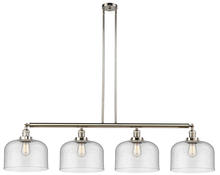 Innovations Lighting 214-PN-G74-L - Bell - 4 Light - 54 inch - Polished Nickel - Stem Hung - Island Light