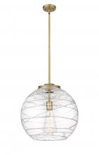 Innovations Lighting 221-1S-BB-G1213-16-BB-95-LED - Athens Deco Swirl - 1 Light - 16 inch - Brushed Brass - Cord hung - Pendant