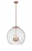 Innovations Lighting 221-3S-AC-G1215-18 - Athens Water Glass - 3 Light - 18 inch - Antique Copper - Cord hung - Pendant