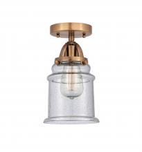 Innovations Lighting 288-1C-AC-G184 - Canton - 1 Light - 6 inch - Antique Copper - Semi-Flush Mount