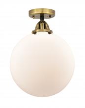 Innovations Lighting 288-1C-BAB-G201-12 - Beacon - 1 Light - 12 inch - Black Antique Brass - Semi-Flush Mount