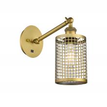 Innovations Lighting 317-1W-BB-M18-BB - Nestbrook - 1 Light - 5 inch - Brushed Brass - Adjustable Sconce