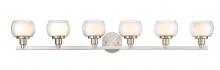 Innovations Lighting 330-6W-SN-CLW - Cairo - 6 Light - 45 inch - Satin Nickel - Bath Vanity Light