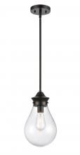 Innovations Lighting 414-1S-BK-8SDY - Genesis - 1 Light - 8 inch - Matte Black - Cord hung - Mini Pendant