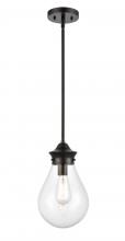 Innovations Lighting 414-1S-BK-G4142-8 - Genesis - 1 Light - 8 inch - Matte Black - Cord hung - Mini Pendant